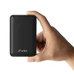 URBN 20000 mAh Premium Edition Nano Power Bank | Two-Way 22.5W Super Fast Charging | Pocket Size| Dual Type C Power Delivery (PD) Output + 1 USB Output for Quick Charge (Black) USB Type-C Input